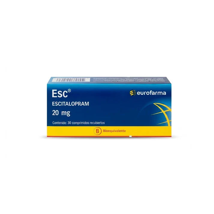 Esc Escitalopram 20 mg x 30 comprimidos susc-1 de 5 meses Farmex-Suscripciones-Persistente